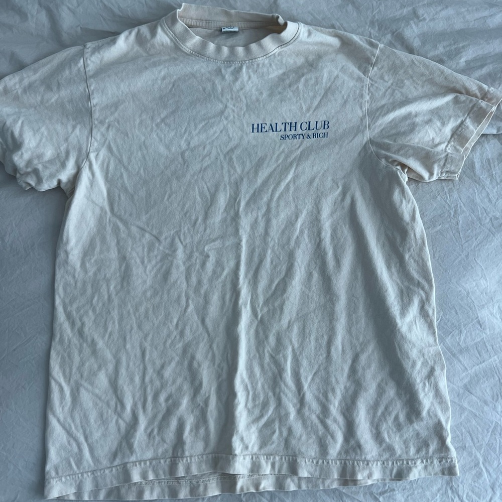 Sporty & Rich Cream Short Sleeve T-Shirt